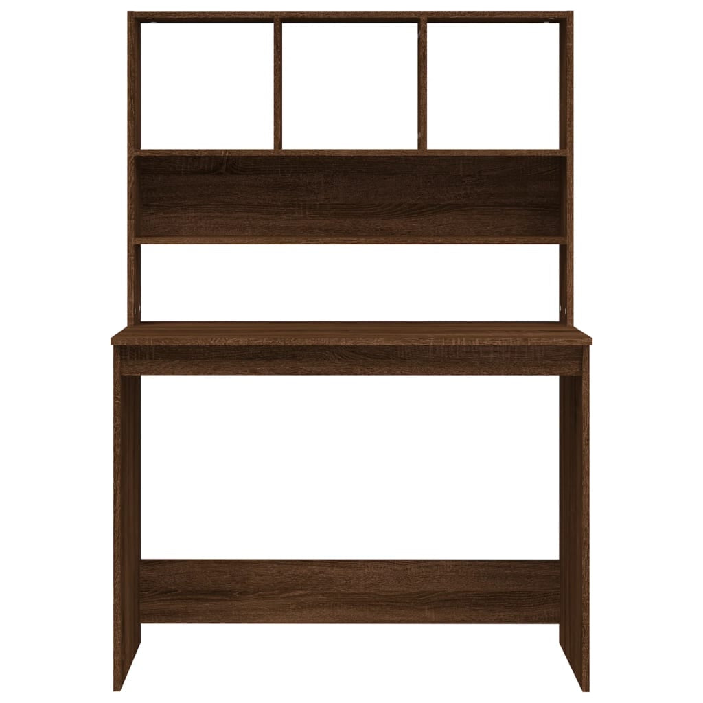 Stylish Wood Desk with Shelf - Versatile Office Computer Table by Vidaxl