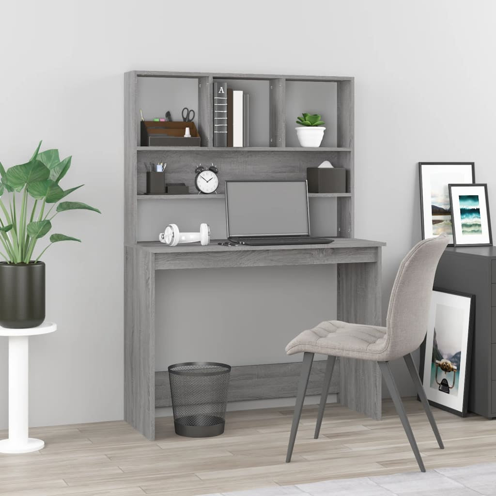 Stylish Wood Desk with Shelf - Versatile Office Computer Table by Vidaxl