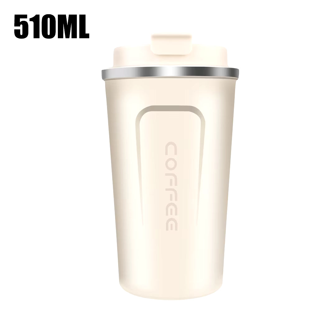 Thermo Cafe Car Thermos Mug for Tea Water Coffee Leak_Proof Travel Thermo Cup Coffee Mug 380/510ML Double Stainless Steel