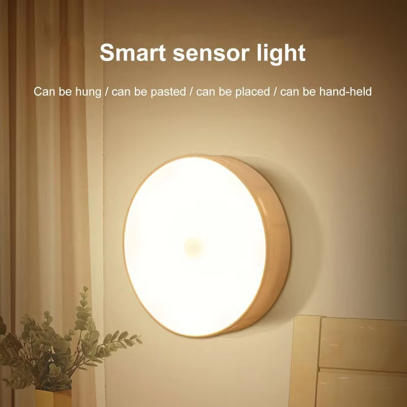 Smart LED Night Lamp with Body Sensor - USB Rechargeable, Wireless & Magnetic Suction for Emergency Lighting