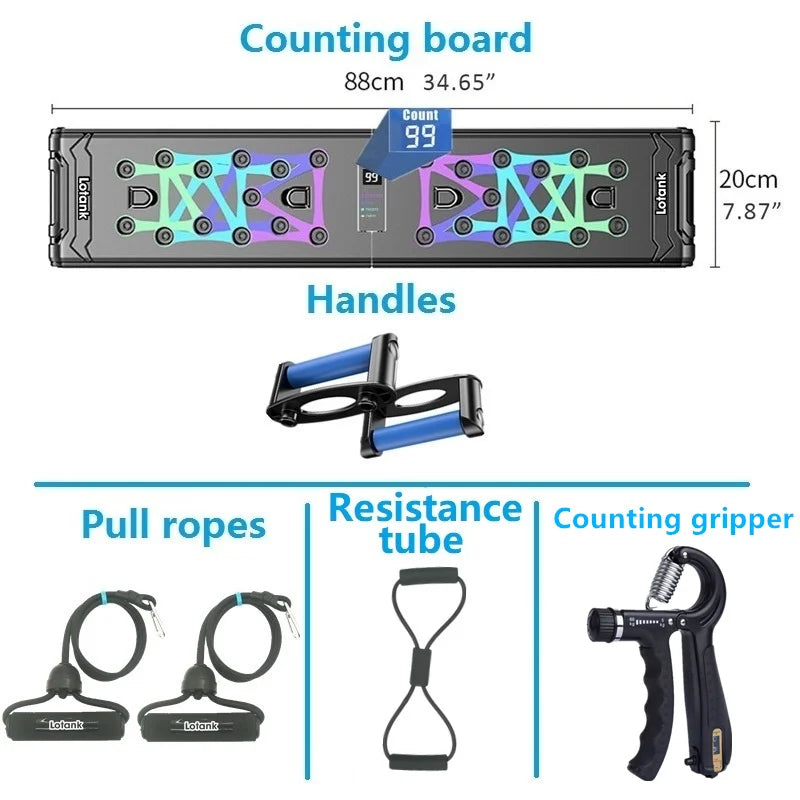 Versatile Counting Folding Push-Up Board - Enhance Abs & Strengthen Muscles with Portable Fitness Equipment