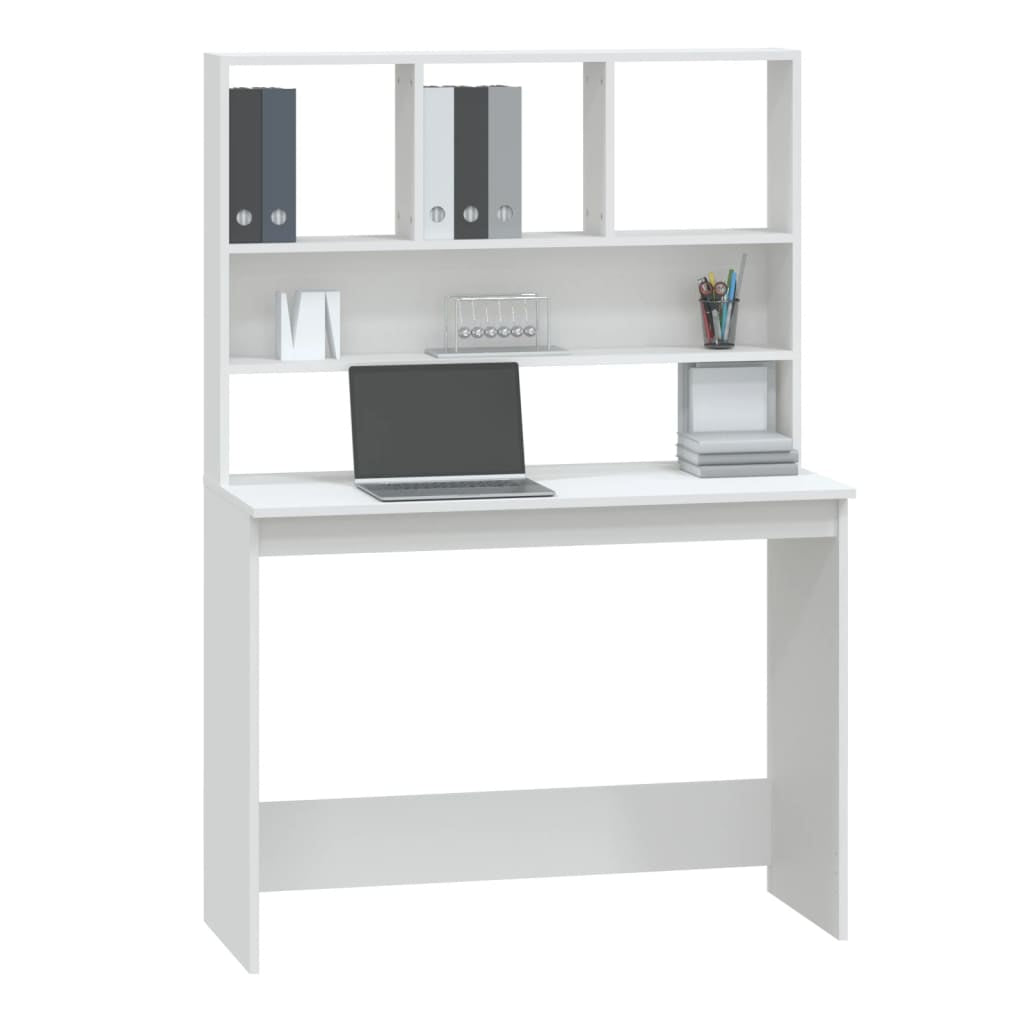 Stylish Wood Desk with Shelf - Versatile Office Computer Table by Vidaxl