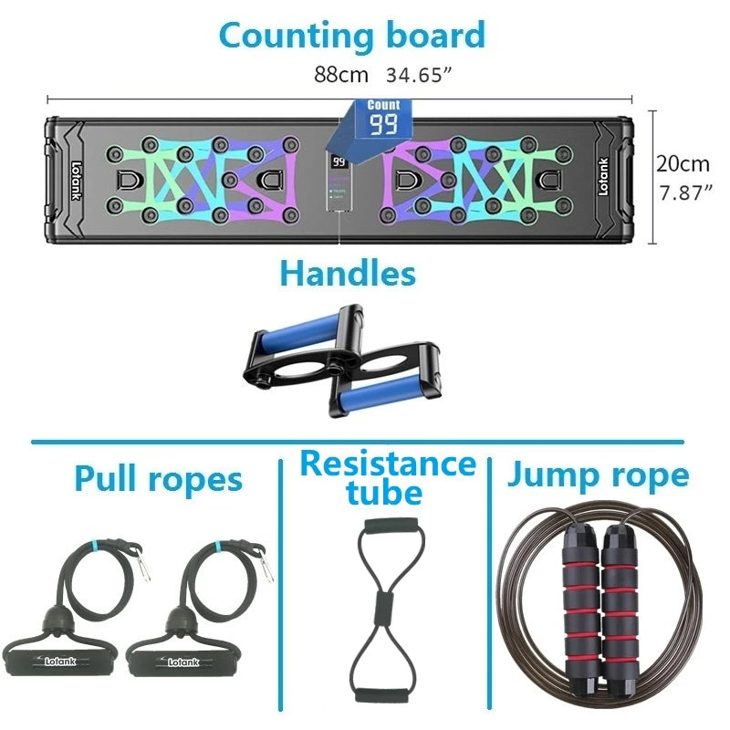 Versatile Counting Folding Push-Up Board - Enhance Abs & Strengthen Muscles with Portable Fitness Equipment