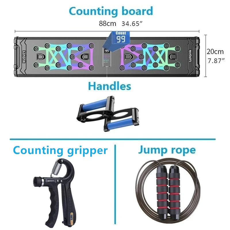 Versatile Counting Folding Push-Up Board - Enhance Abs & Strengthen Muscles with Portable Fitness Equipment