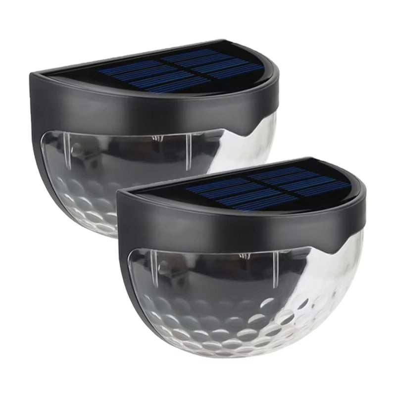 Solar LED Outdoor Wall Lights with Motion Sensor - Waterproof Semicircle Garden and Fence Decorative Lamps