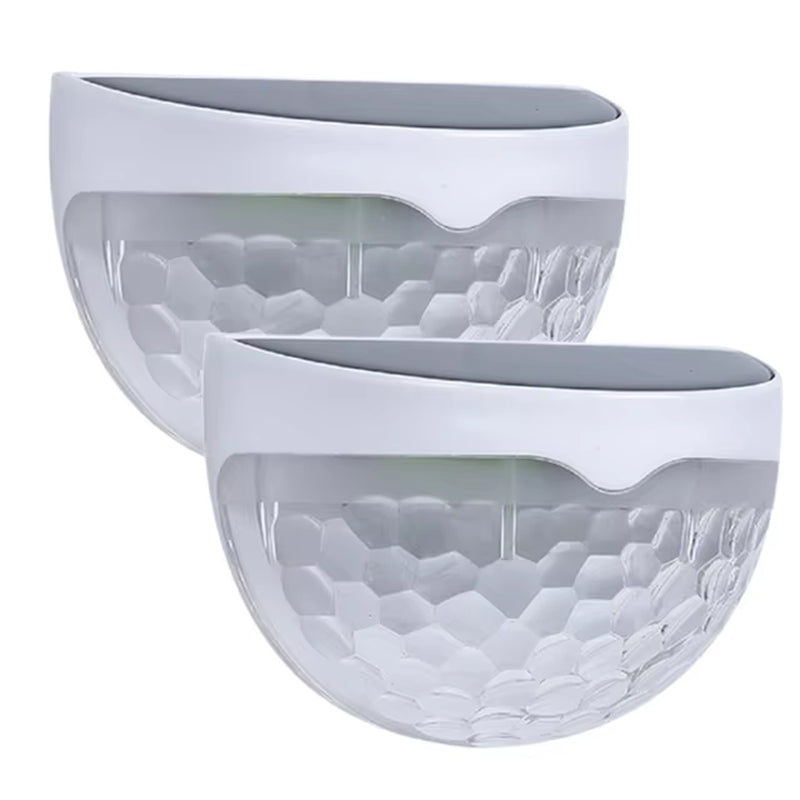 Solar LED Outdoor Wall Lights with Motion Sensor - Waterproof Semicircle Garden and Fence Decorative Lamps
