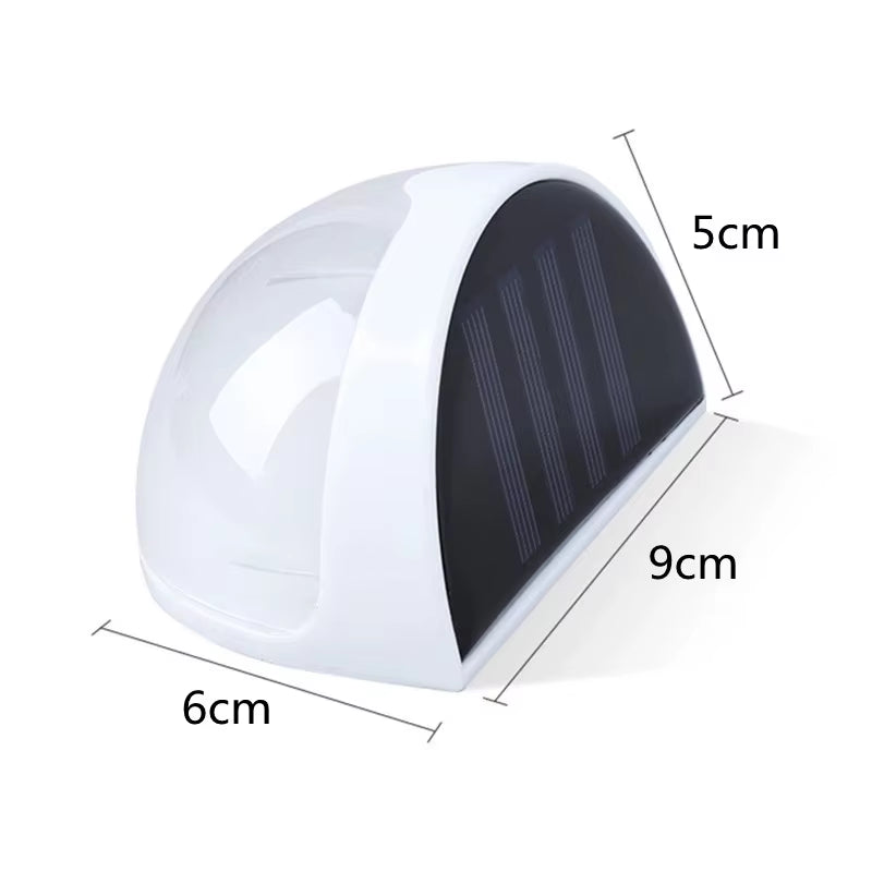 Solar LED Outdoor Wall Lights with Motion Sensor - Waterproof Semicircle Garden and Fence Decorative Lamps