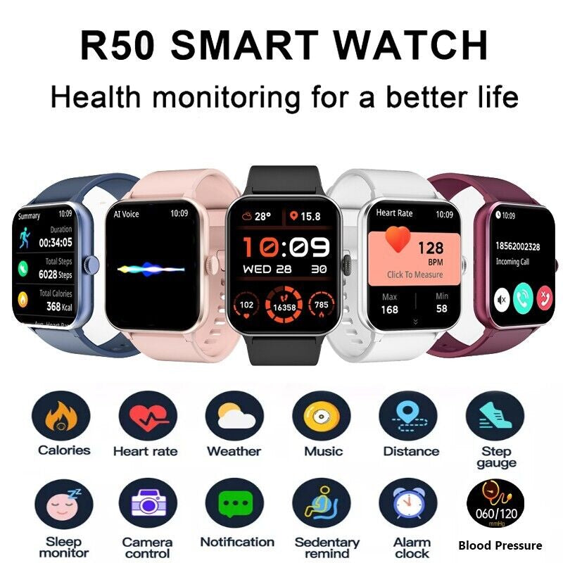 Smart Blackview Smartwatch for Men & Women - Bluetooth Calls & Fitness Tracker for Android