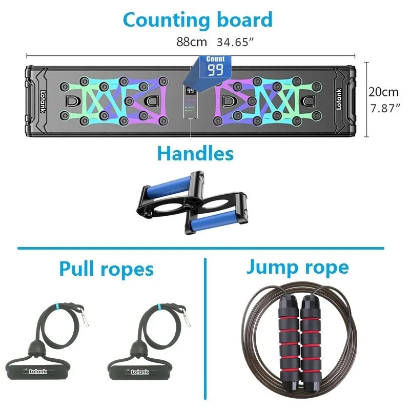 Versatile Counting Folding Push-Up Board - Enhance Abs & Strengthen Muscles with Portable Fitness Equipment