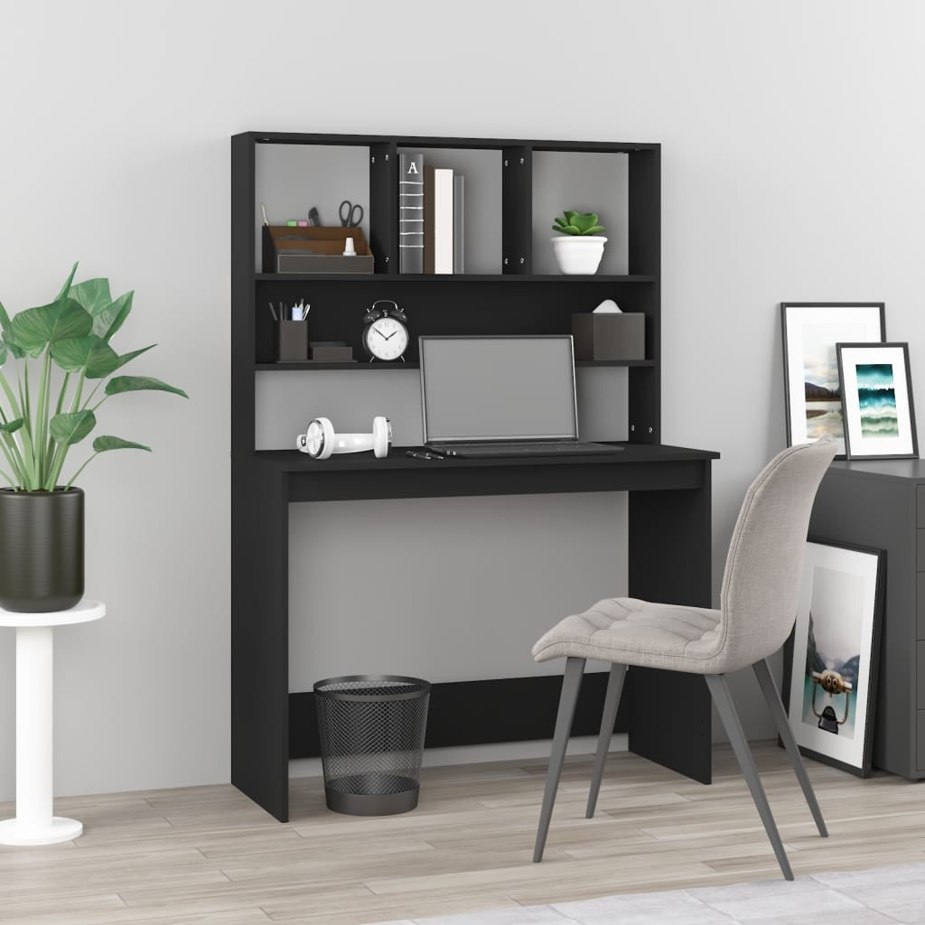 Stylish Wood Desk with Shelf - Versatile Office Computer Table by Vidaxl