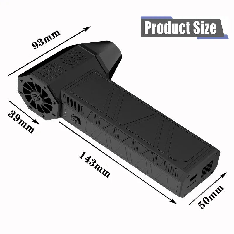 Mini Turbo Jet Fan Electric Air Duster - High-Speed 130,000 RPM with Adjustable 1&3 Gear Speeds - Perfect for Car and Computer Cleaning