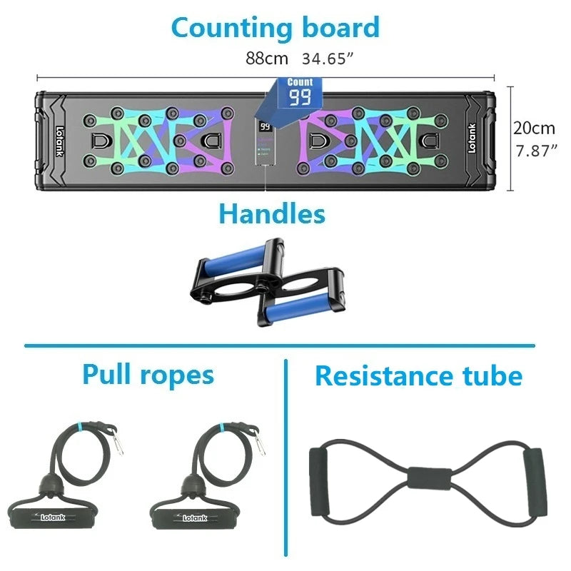 Versatile Counting Folding Push-Up Board - Enhance Abs & Strengthen Muscles with Portable Fitness Equipment
