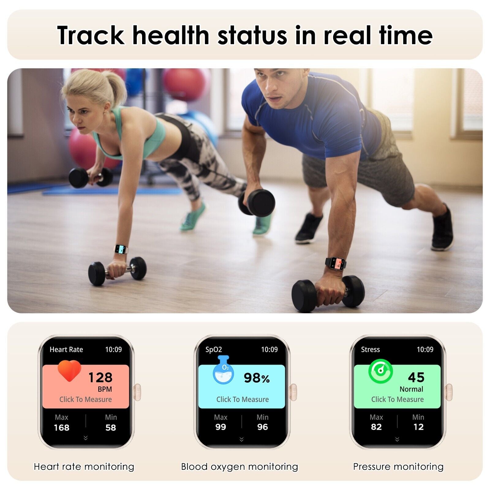 Smart Blackview Smartwatch for Men & Women - Bluetooth Calls & Fitness Tracker for Android
