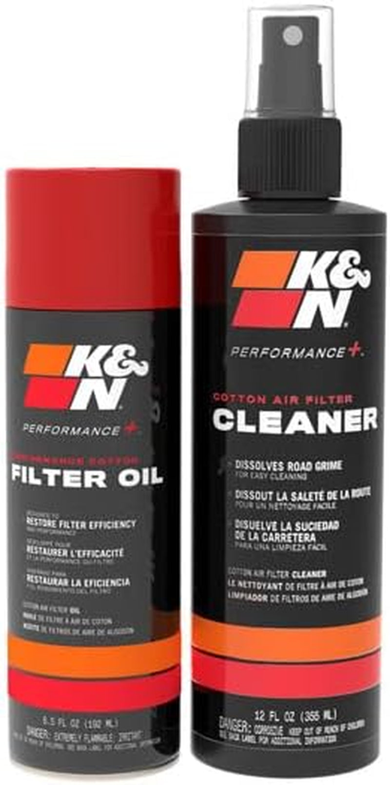 K&N Luftfilter Reinigungs-Kit – Öl & Reiniger für optimale Filterpflege, 99-5003 EU