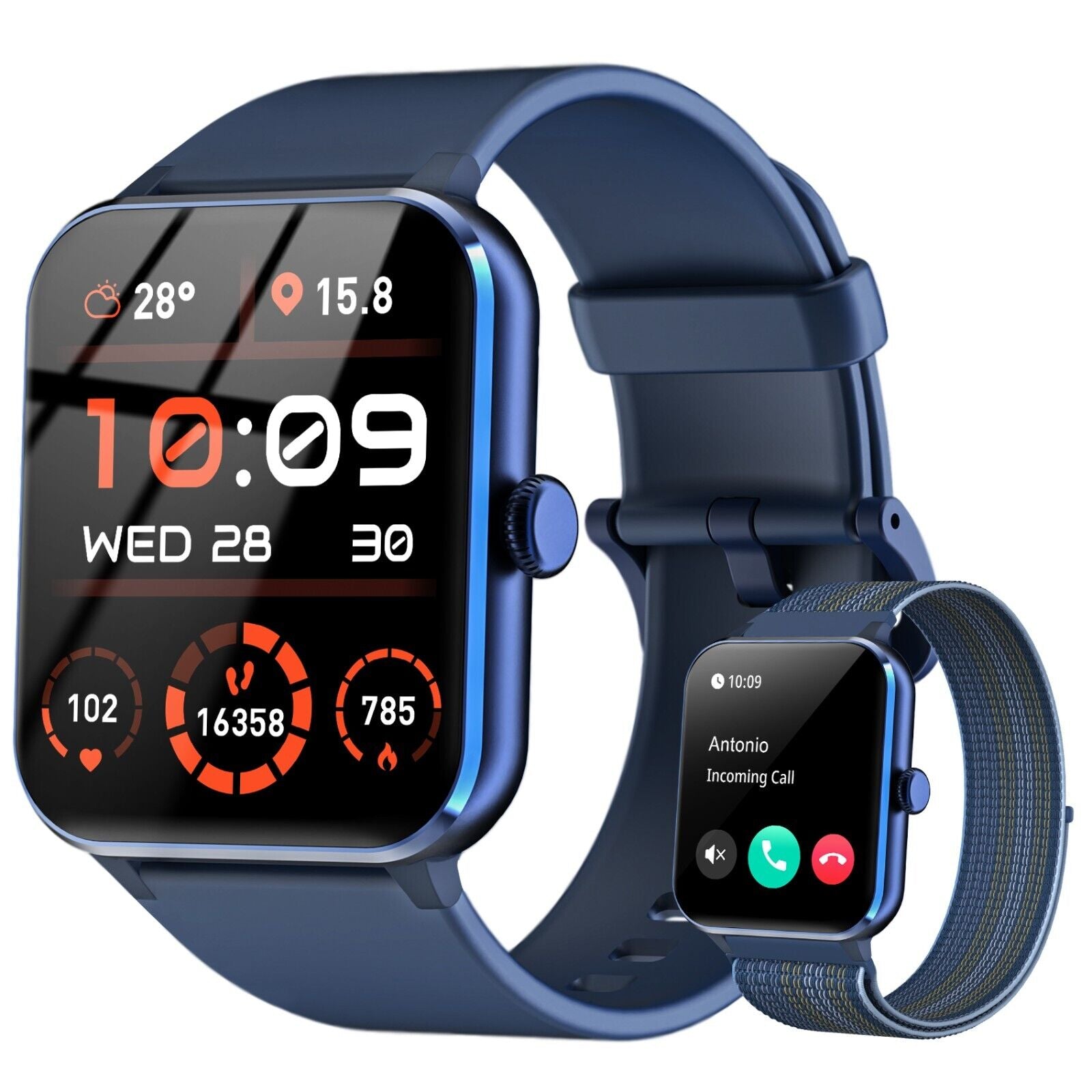Smart Blackview Smartwatch for Men & Women - Bluetooth Calls & Fitness Tracker for Android