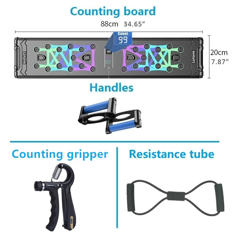 Versatile Counting Folding Push-Up Board - Enhance Abs & Strengthen Muscles with Portable Fitness Equipment