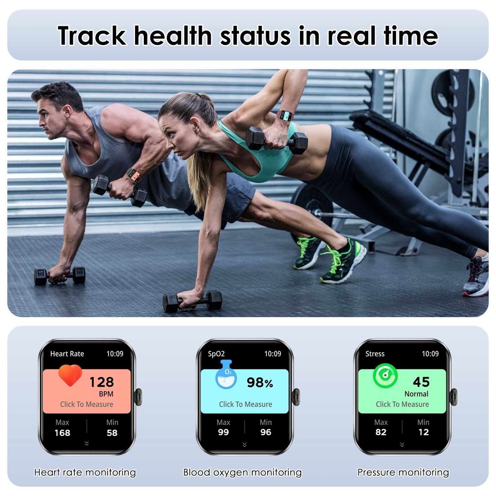 Smart Blackview Smartwatch for Men & Women - Bluetooth Calls & Fitness Tracker for Android