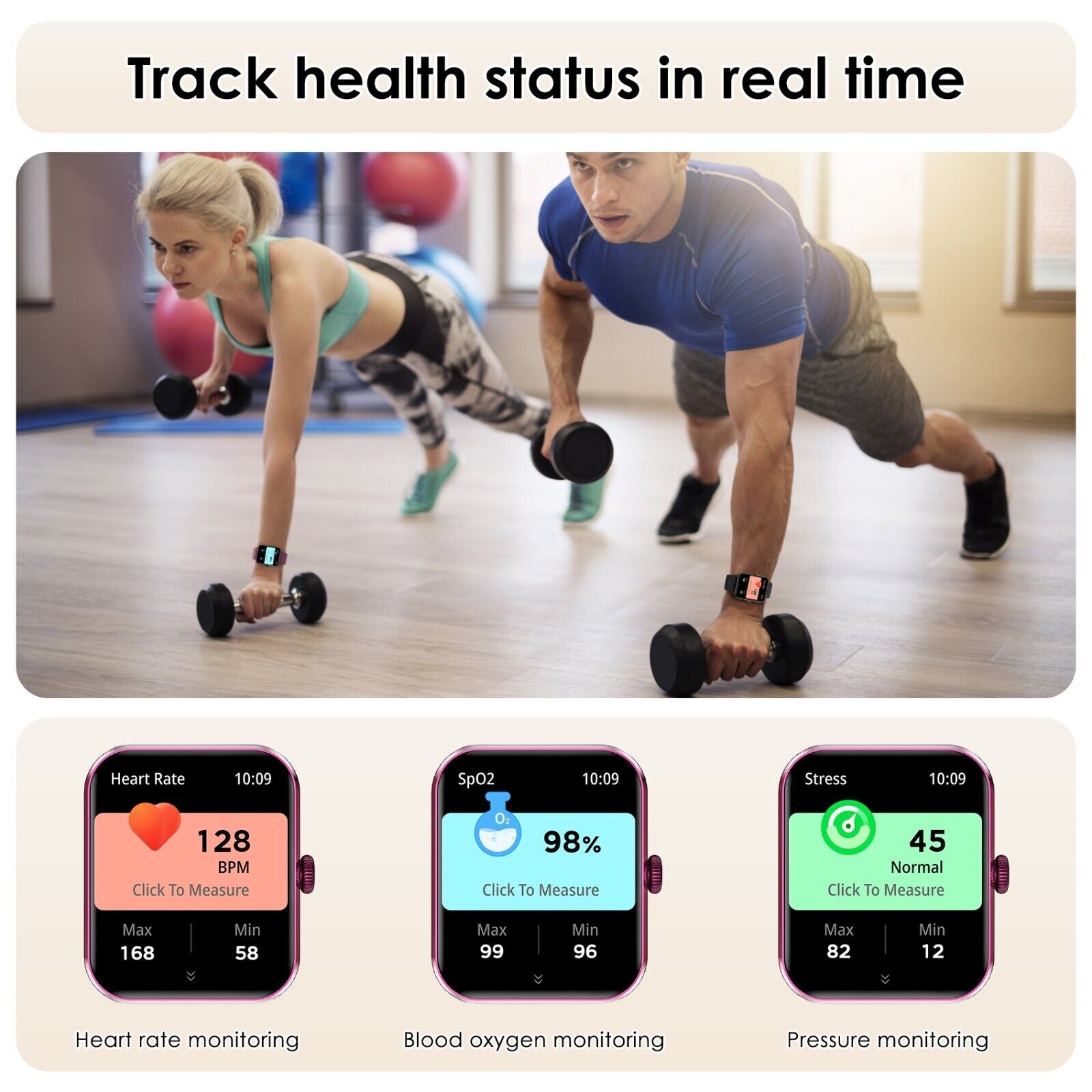 Smart Blackview Smartwatch for Men & Women - Bluetooth Calls & Fitness Tracker for Android