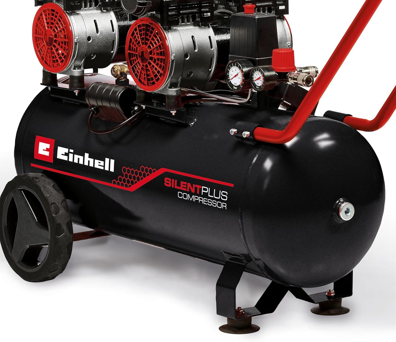 Einhell TE-AC 270/50 Silent Plus Air Compressor - 1500W, 8 Bar Max Pressure, 50L Tank, 270 L/min Flow, Oil-Free, Quiet Operation