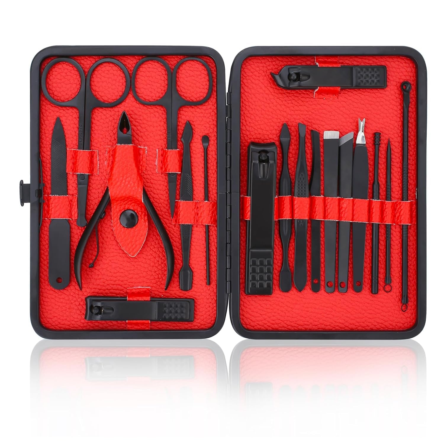 Professionelles Edelstahl Maniküre- und Pediküre-Set mit eingewachsenem Zehennagelknipser und dicker Nagelschere