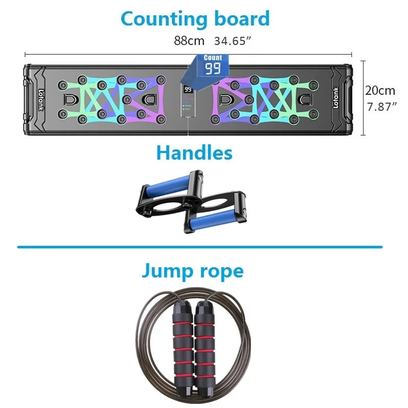 Versatile Counting Folding Push-Up Board - Enhance Abs & Strengthen Muscles with Portable Fitness Equipment