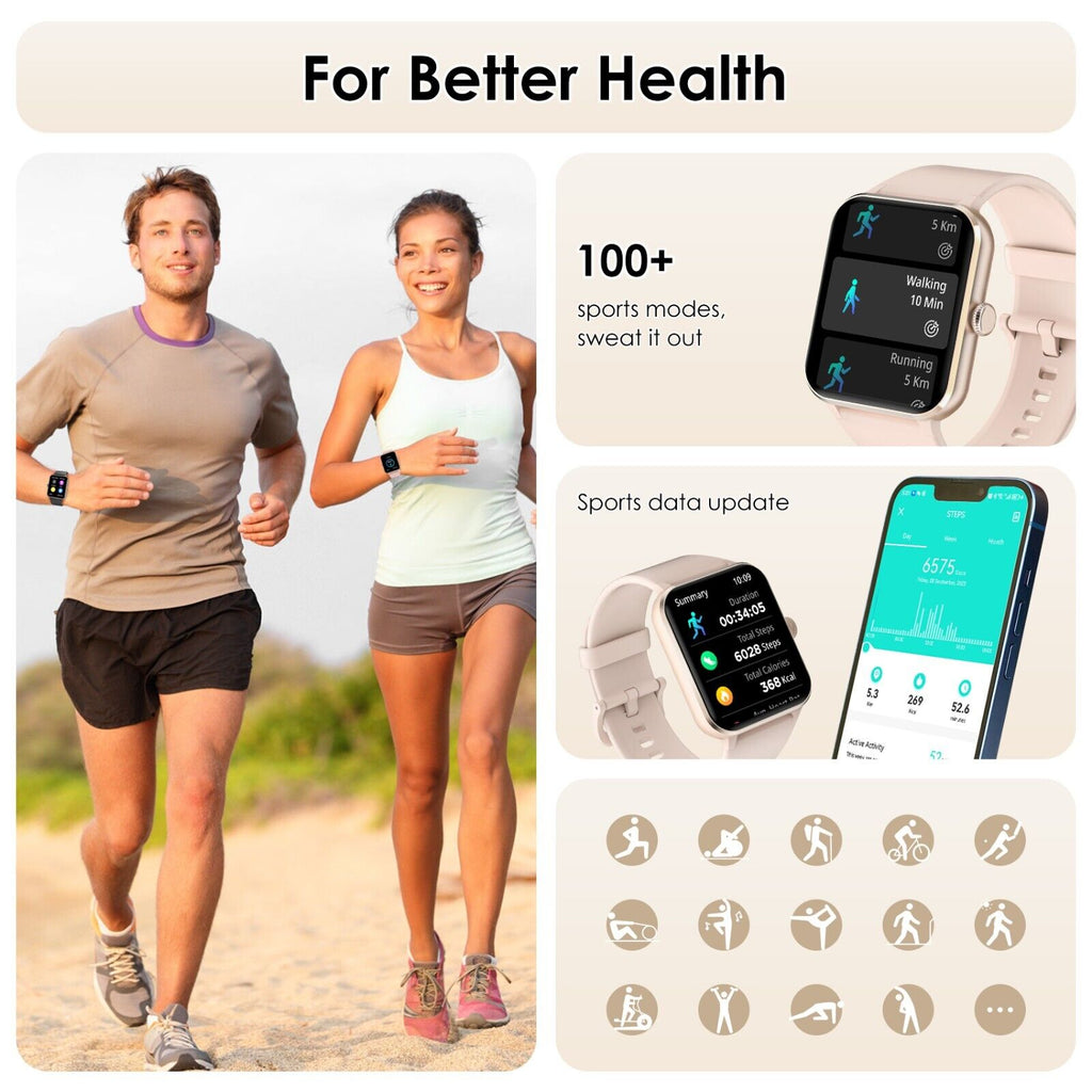 Smart Blackview Smartwatch for Men & Women - Bluetooth Calls & Fitness Tracker for Android