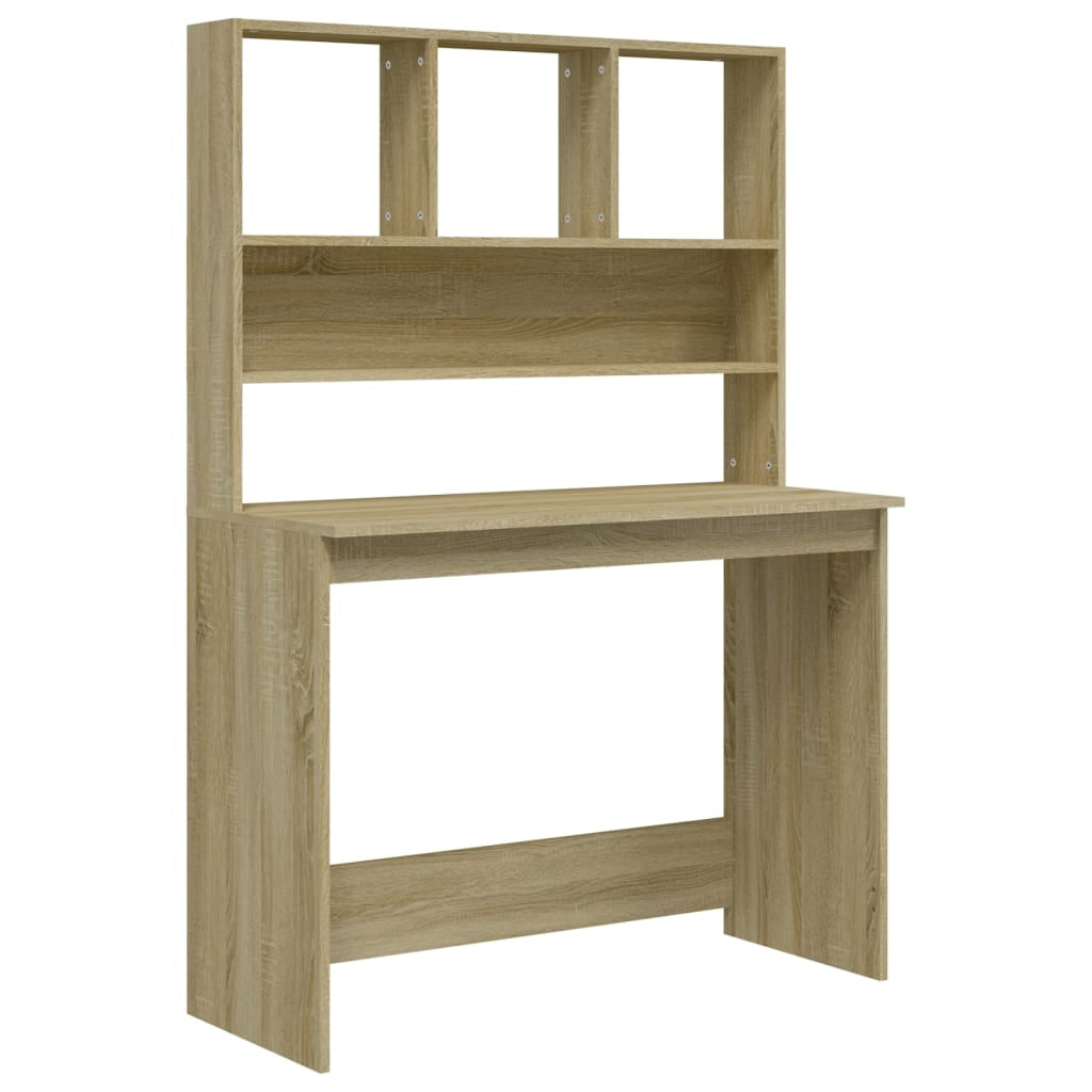 Stylish Wood Desk with Shelf - Versatile Office Computer Table by Vidaxl