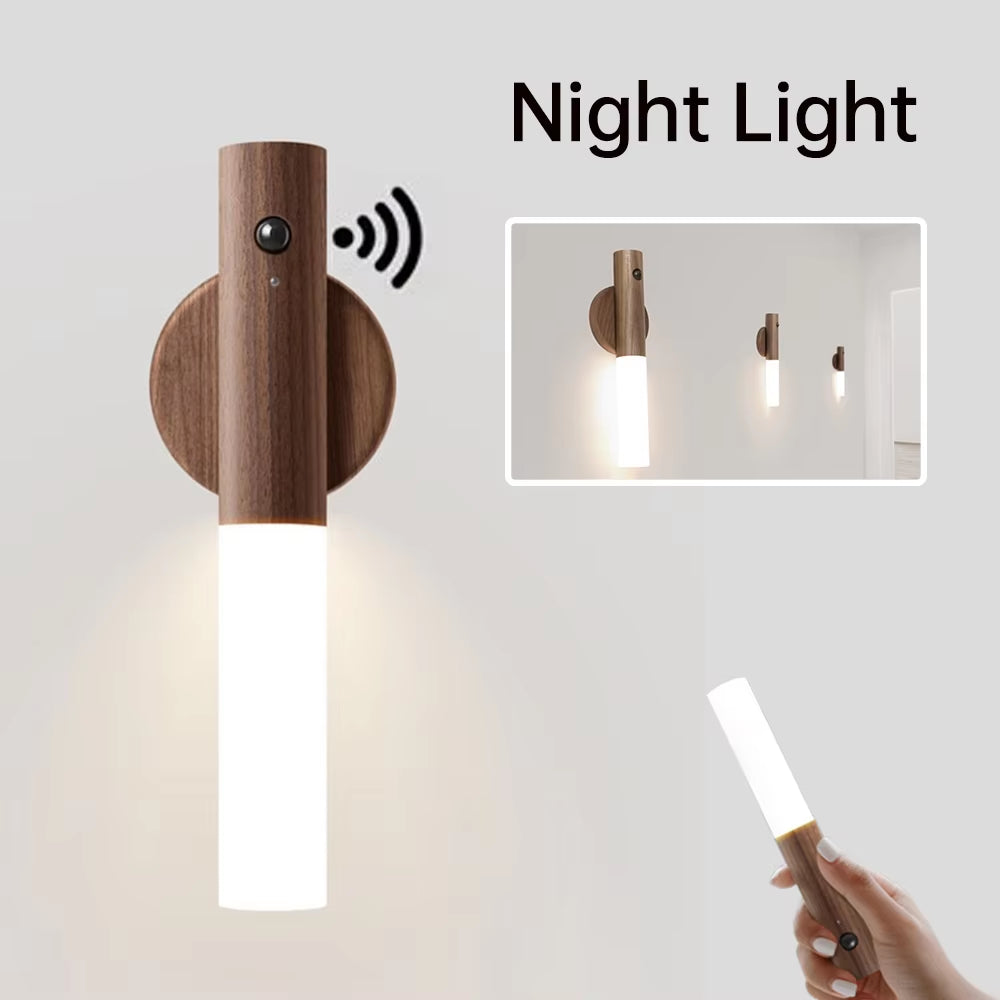 Versatile LED USB Magnetic Night Light for Home - Perfect for Kitchen, Cabinets, Closets, Staircases & Bedrooms