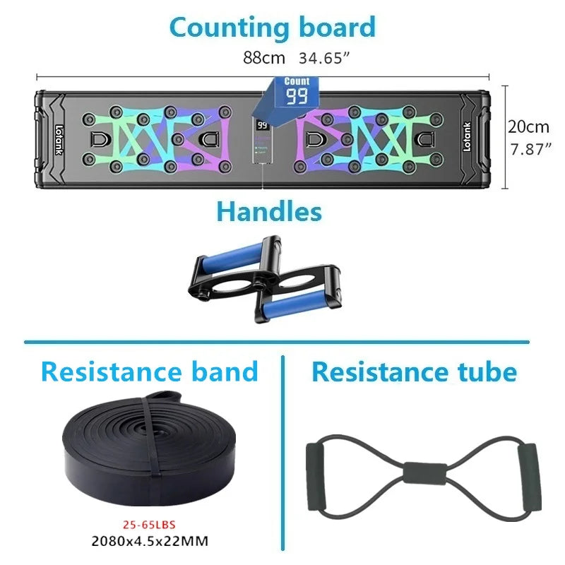 Versatile Counting Folding Push-Up Board - Enhance Abs & Strengthen Muscles with Portable Fitness Equipment