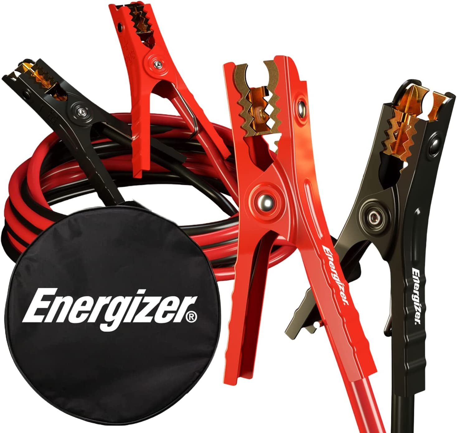 Energizer 20-Foot Heavy-Duty Jump Starter Cables for Cars - Reliable Battery Boosting with Portable Storage Bag (4 Gauge)