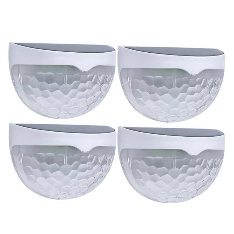 Solar LED Outdoor Wall Lights with Motion Sensor - Waterproof Semicircle Garden and Fence Decorative Lamps