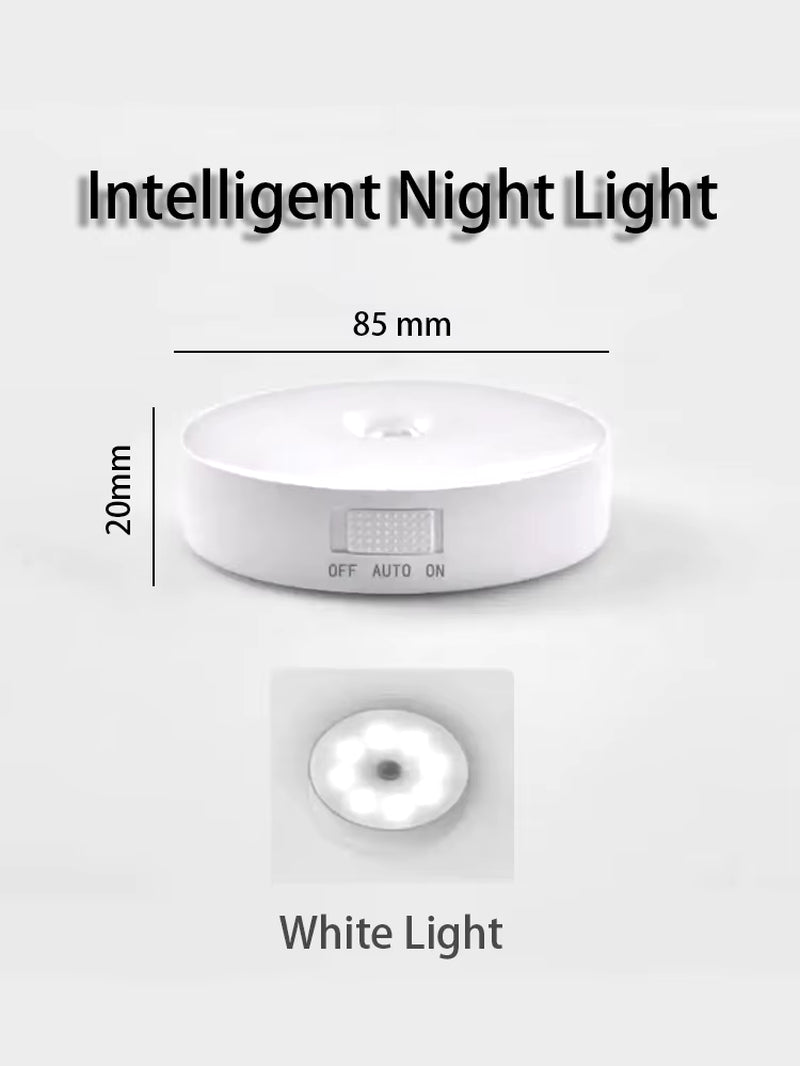 Smart LED Night Lamp with Body Sensor - USB Rechargeable, Wireless & Magnetic Suction for Emergency Lighting