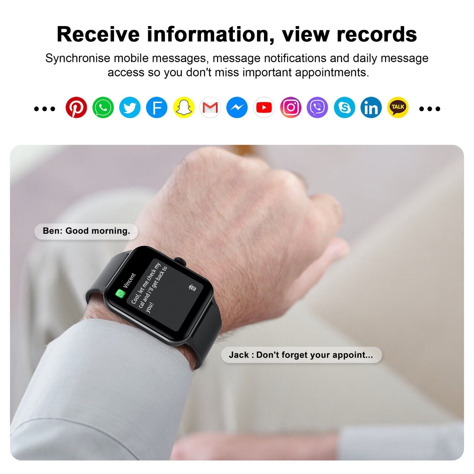 Smart Blackview Smartwatch for Men & Women - Bluetooth Calls & Fitness Tracker for Android