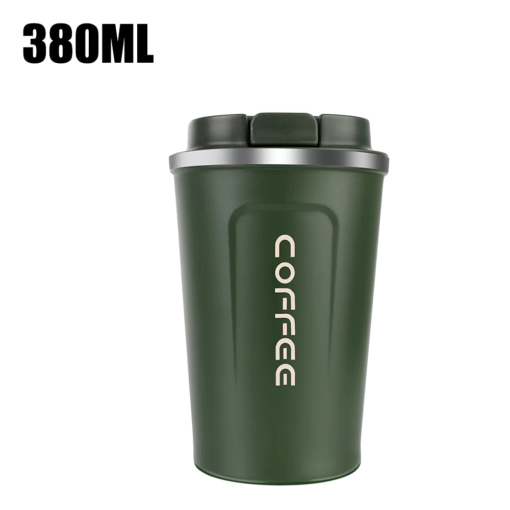 Thermo Cafe Car Thermos Mug for Tea Water Coffee Leak_Proof Travel Thermo Cup Coffee Mug 380/510ML Double Stainless Steel