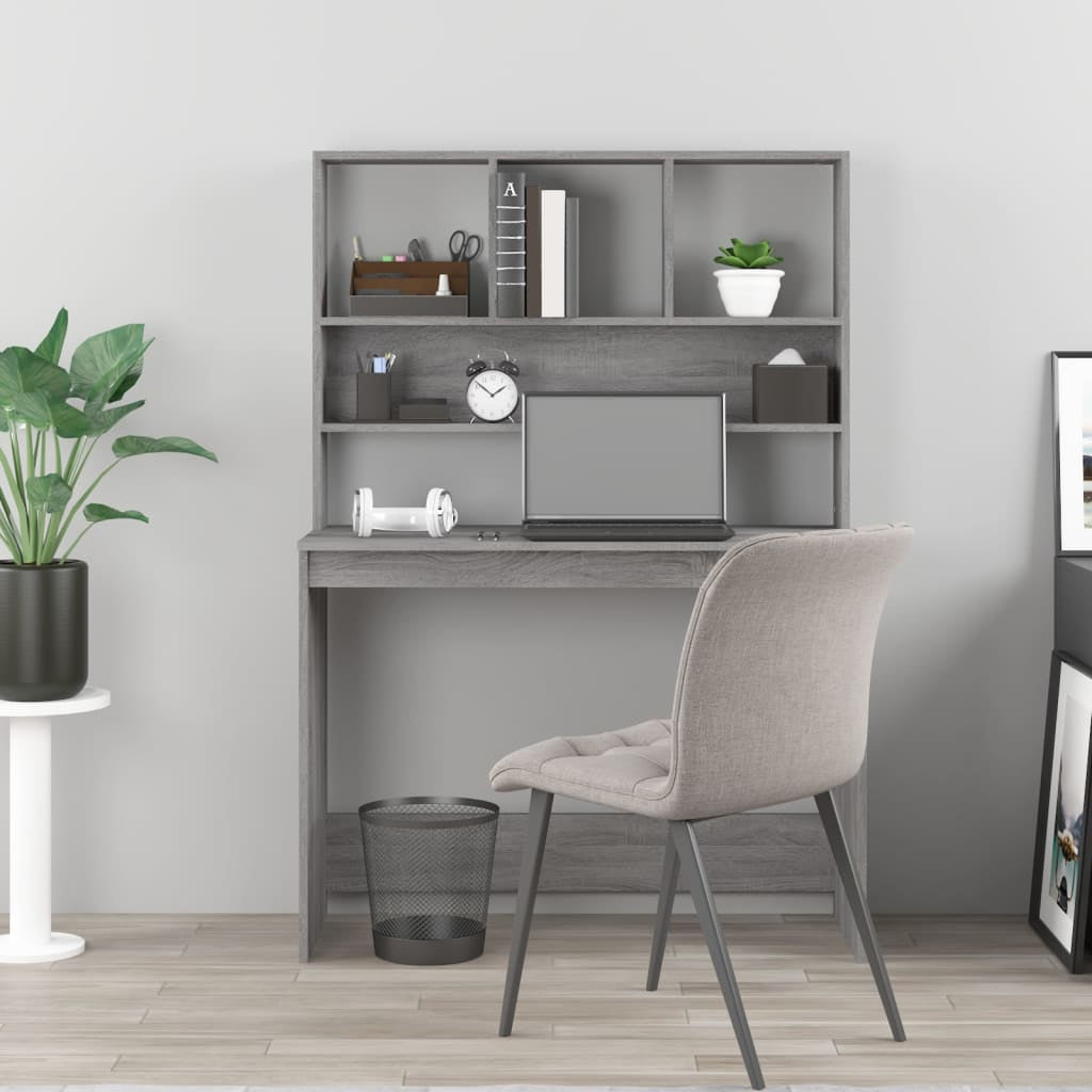 Stylish Wood Desk with Shelf - Versatile Office Computer Table by Vidaxl