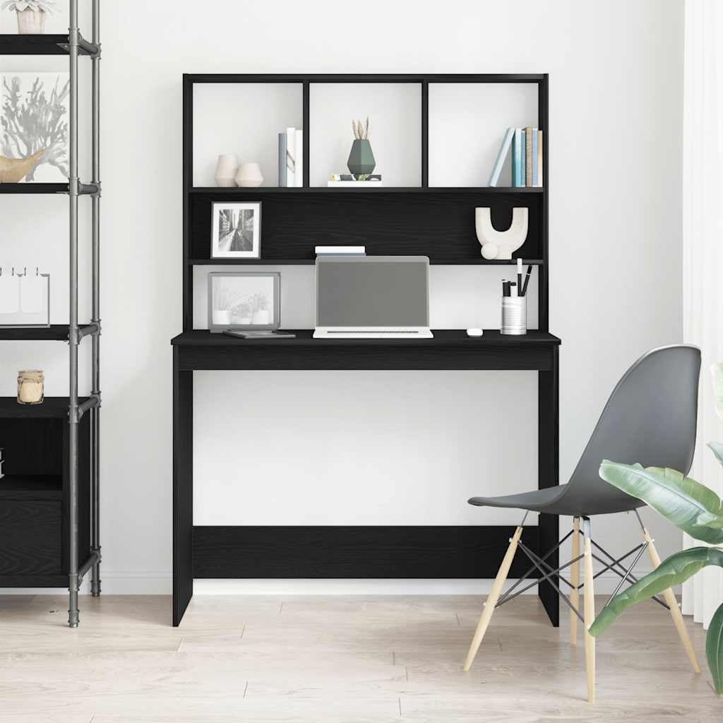 Stylish Wood Desk with Shelf - Versatile Office Computer Table by Vidaxl