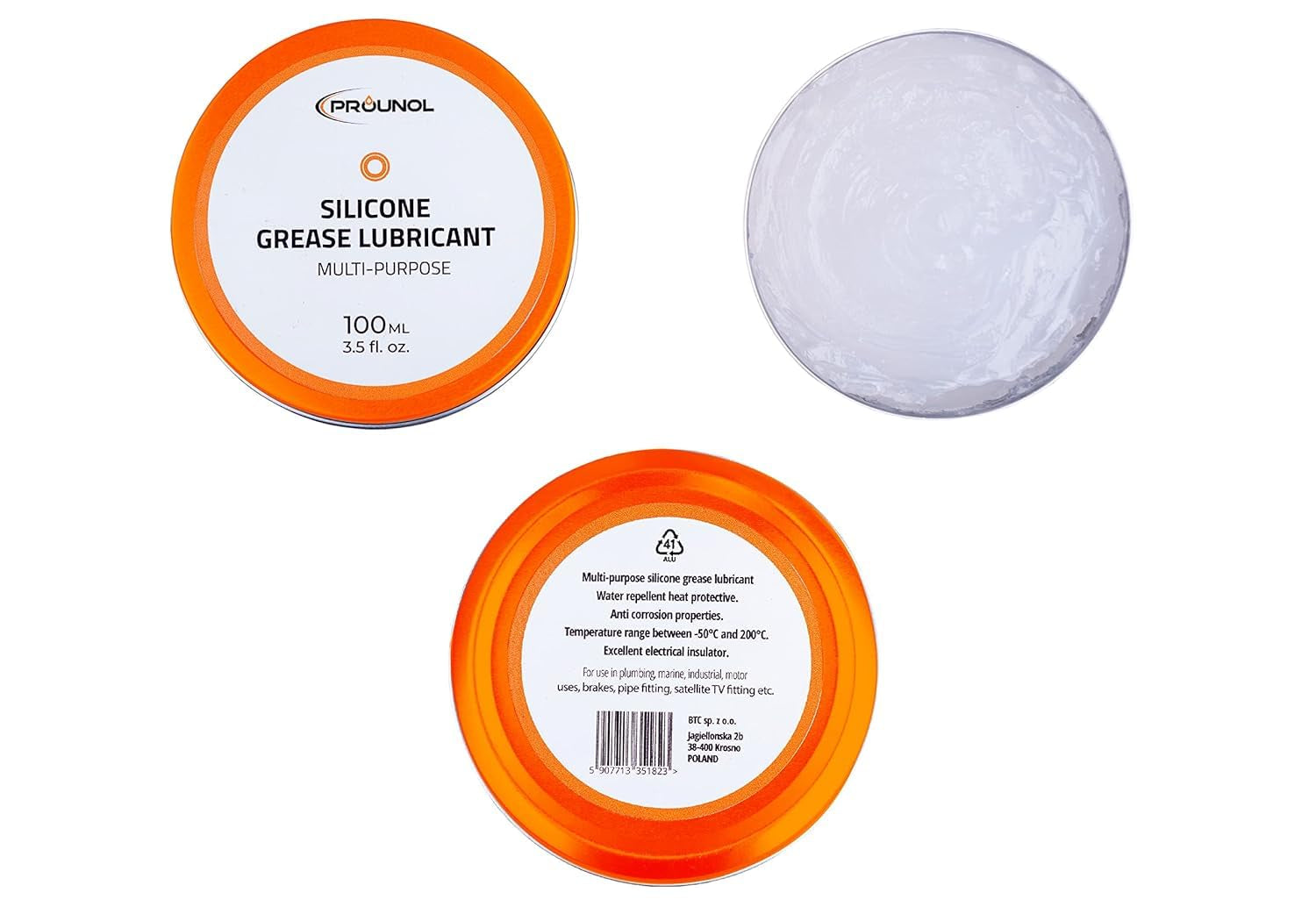 Prounol 100% Silikonfett - Wasserfestes HT Gummifett für Kunststoff- & Gummipflege (100ml)
