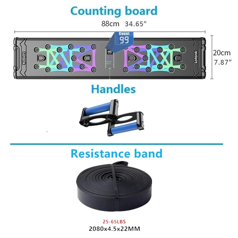 Versatile Counting Folding Push-Up Board - Enhance Abs & Strengthen Muscles with Portable Fitness Equipment
