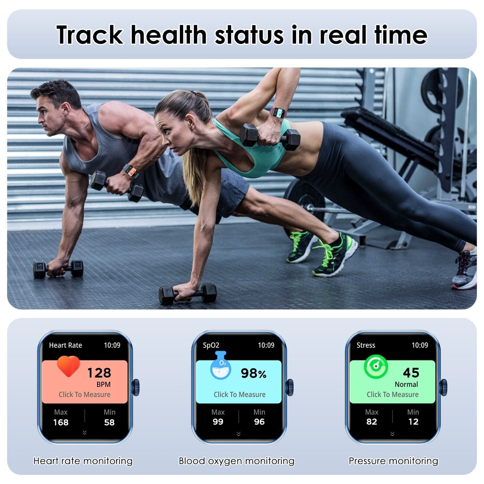 Smart Blackview Smartwatch for Men & Women - Bluetooth Calls & Fitness Tracker for Android