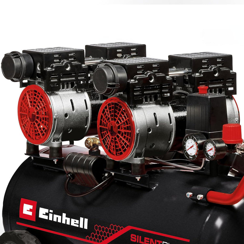 Einhell TE-AC 270/50 Silent Plus Air Compressor - 1500W, 8 Bar Max Pressure, 50L Tank, 270 L/min Flow, Oil-Free, Quiet Operation