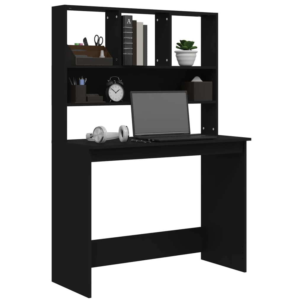 Stylish Wood Desk with Shelf - Versatile Office Computer Table by Vidaxl