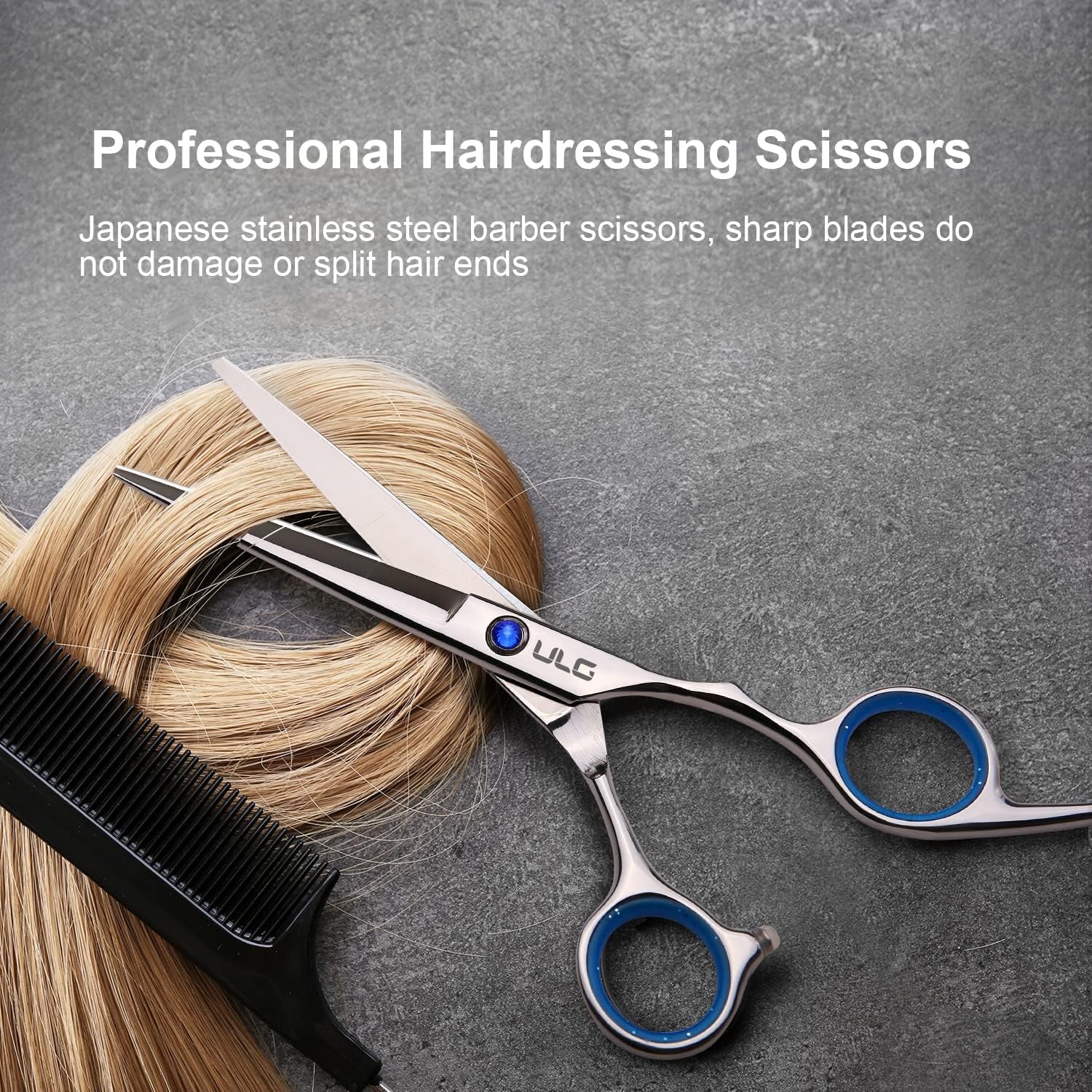 Professionelle Haarschneideschere - 6.5 Zoll - Japanischer Edelstahl - Rasiermesserscharf für Präzise Schnitte und Effilierschneiden