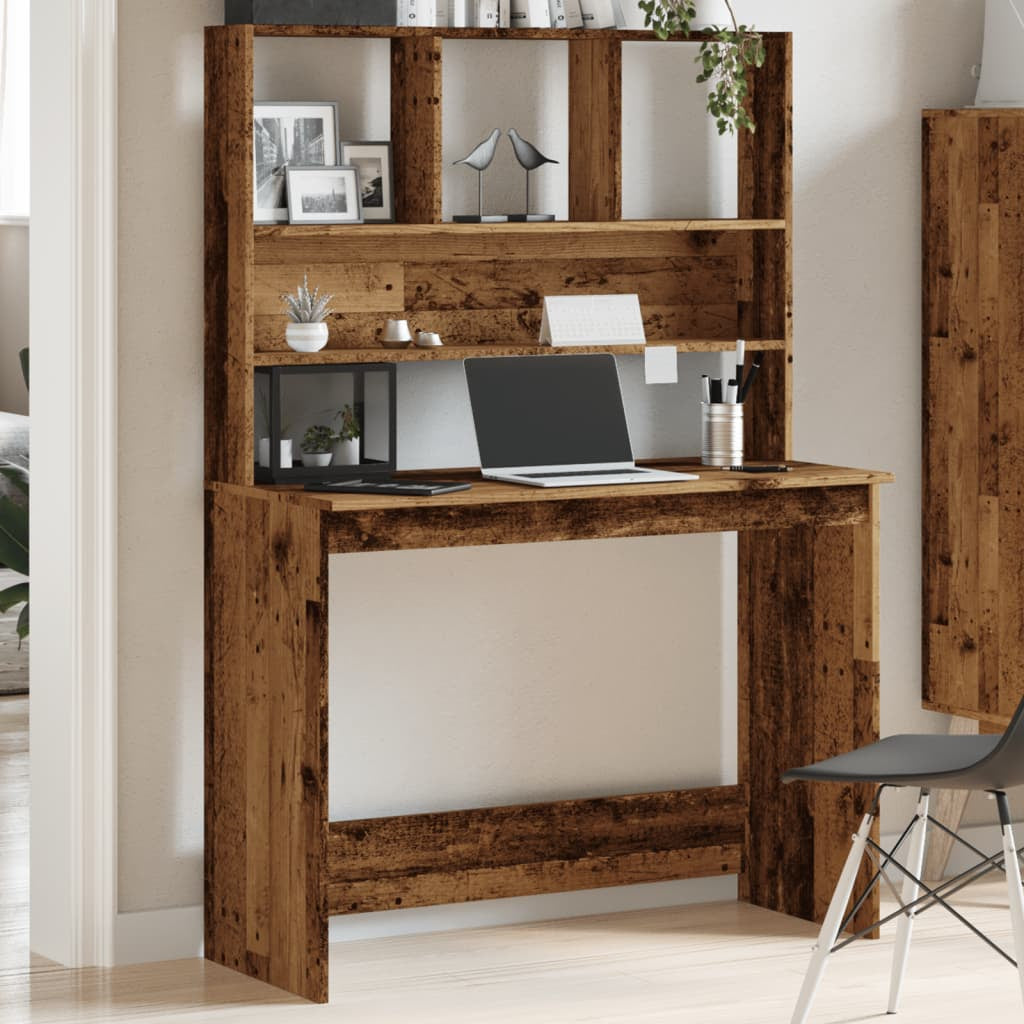 Stylish Wood Desk with Shelf - Versatile Office Computer Table by Vidaxl