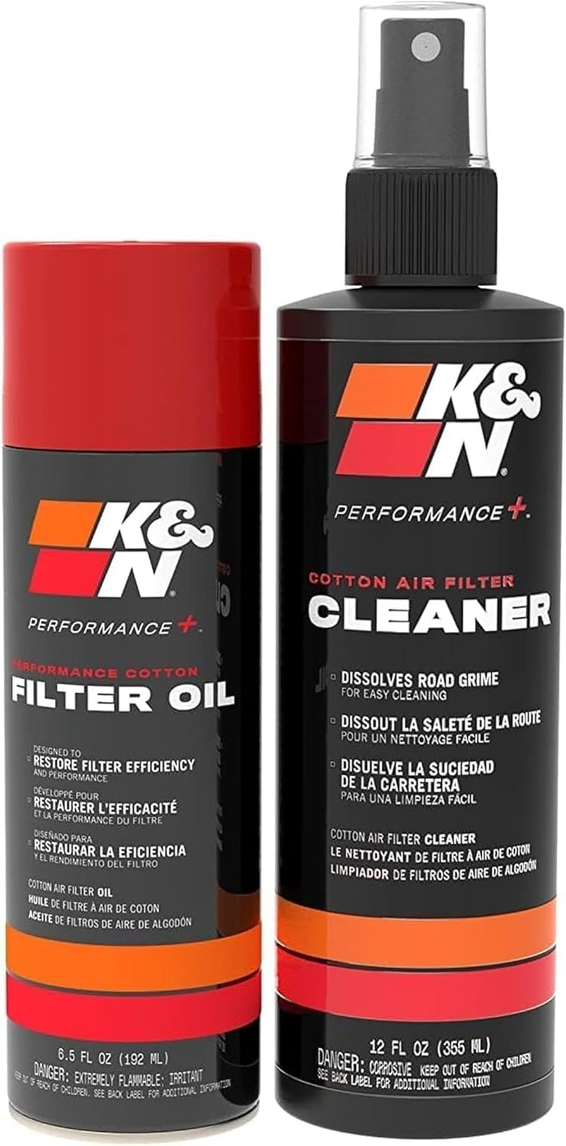 K&N Luftfilter Reinigungs-Kit – Öl & Reiniger für optimale Filterpflege, 99-5003 EU