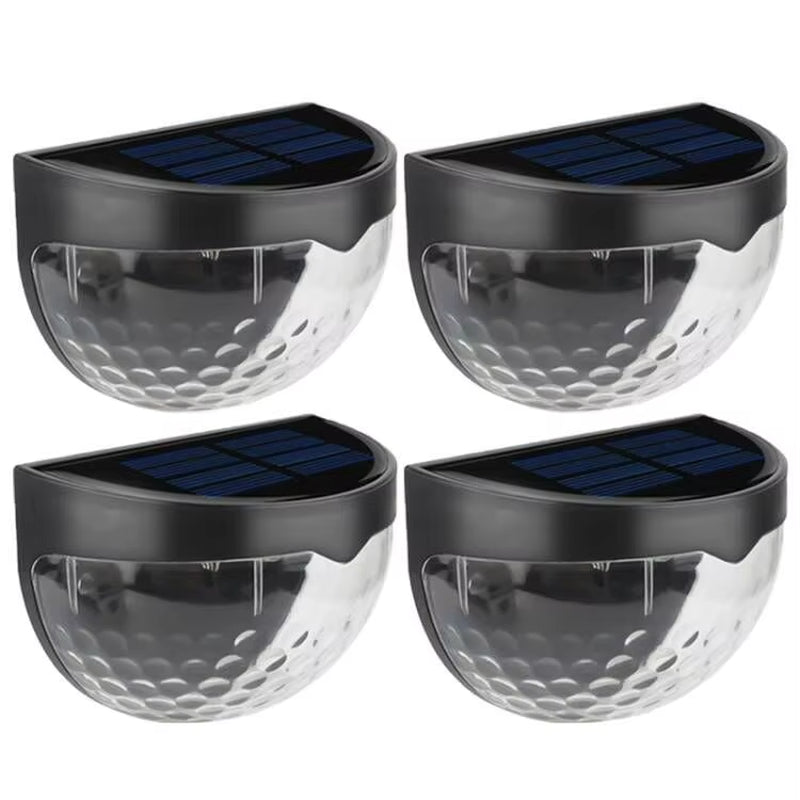 Solar LED Outdoor Wall Lights with Motion Sensor - Waterproof Semicircle Garden and Fence Decorative Lamps