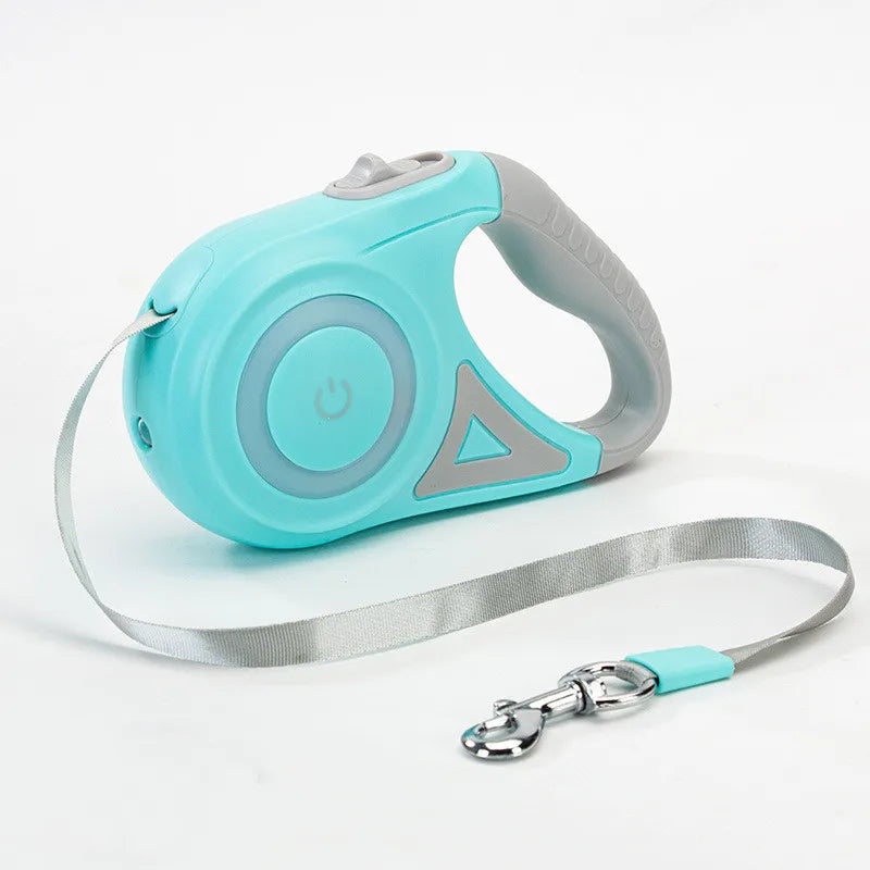 Premium Automatic Extending LED Dog Leash - Durable Nylon Walking Rope for Pets