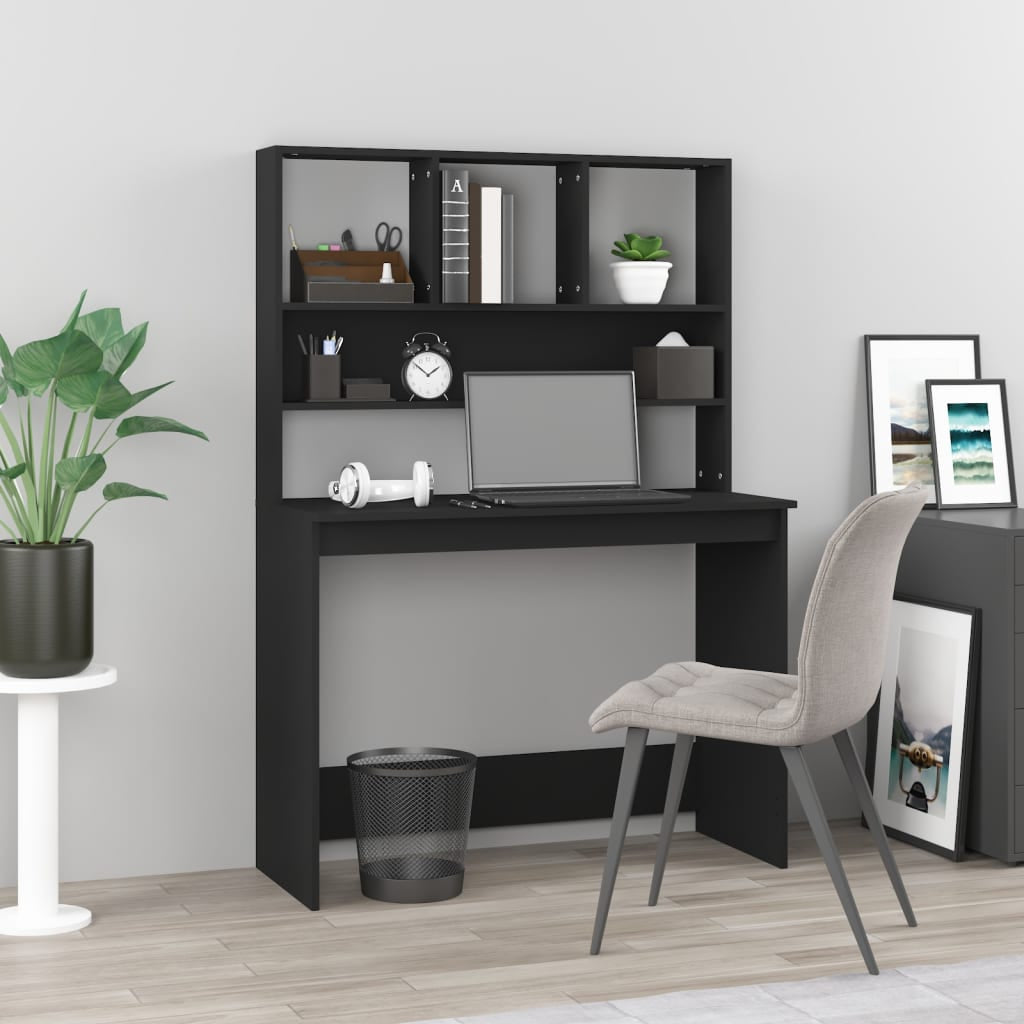 Stylish Wood Desk with Shelf - Versatile Office Computer Table by Vidaxl