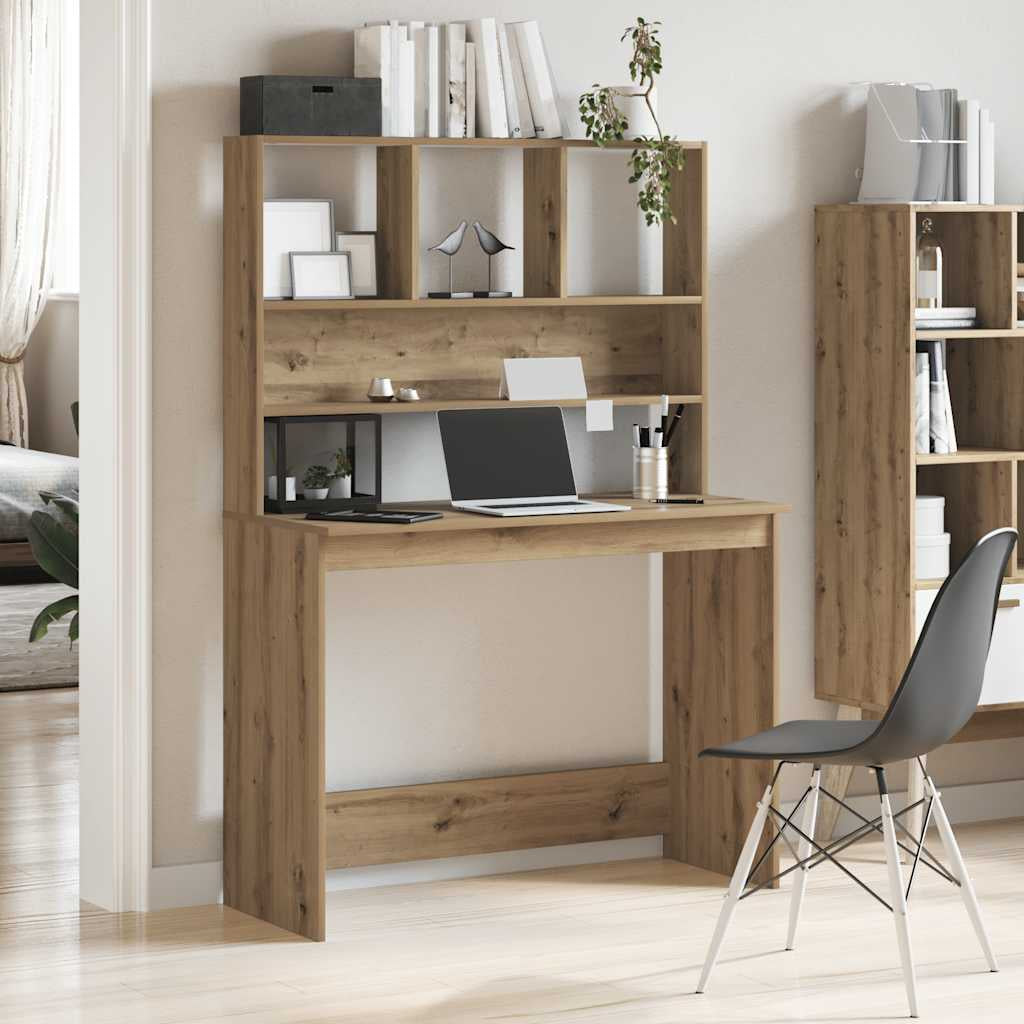 Stylish Wood Desk with Shelf - Versatile Office Computer Table by Vidaxl