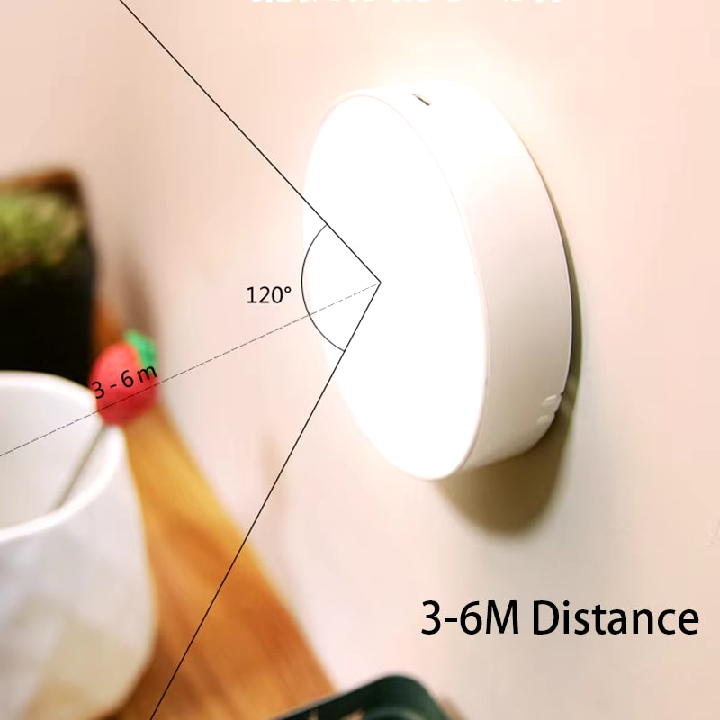 Smart LED Night Lamp with Body Sensor - USB Rechargeable, Wireless & Magnetic Suction for Emergency Lighting