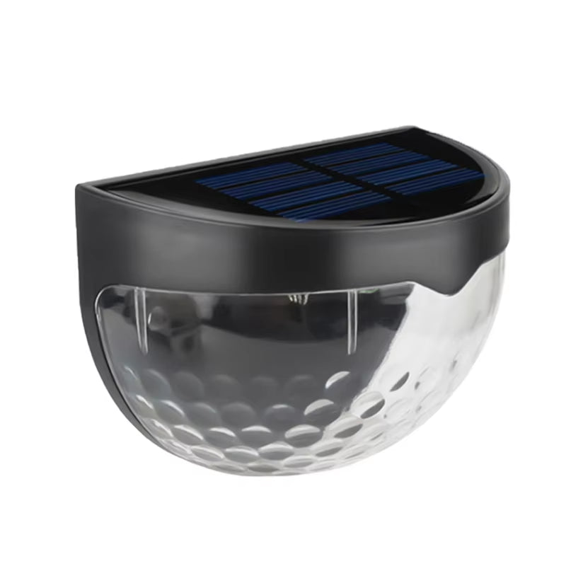 Solar LED Outdoor Wall Lights with Motion Sensor - Waterproof Semicircle Garden and Fence Decorative Lamps